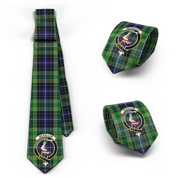 McKellar Tartan Classic Necktie with Family Crest Necktie One Size - Tartan Vibes Clothing