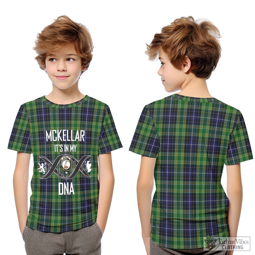 McKellar Tartan Kid T-Shirt with Family Crest DNA In Me Style Youth XL Size14 - Tartanvibesclothing Shop