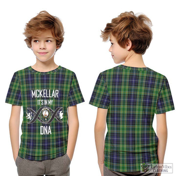 McKellar Tartan Kid T-Shirt with Family Crest DNA In Me Style Youth XL Size14 - Tartanvibesclothing Shop