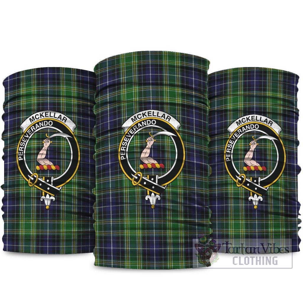 McKellar Tartan Neck Gaiters, Tartan Bandanas, Tartan Head Band with Family Crest