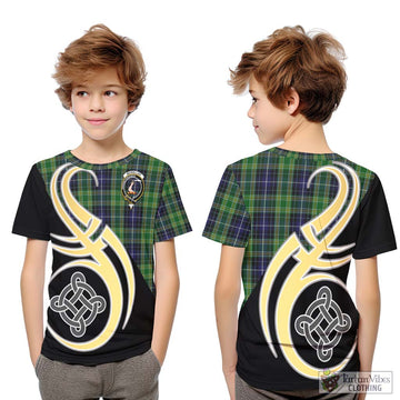 McKellar Tartan Kid T-Shirt with Family Crest and Celtic Symbol Style Youth XL Size14 - Tartan Vibes Clothing