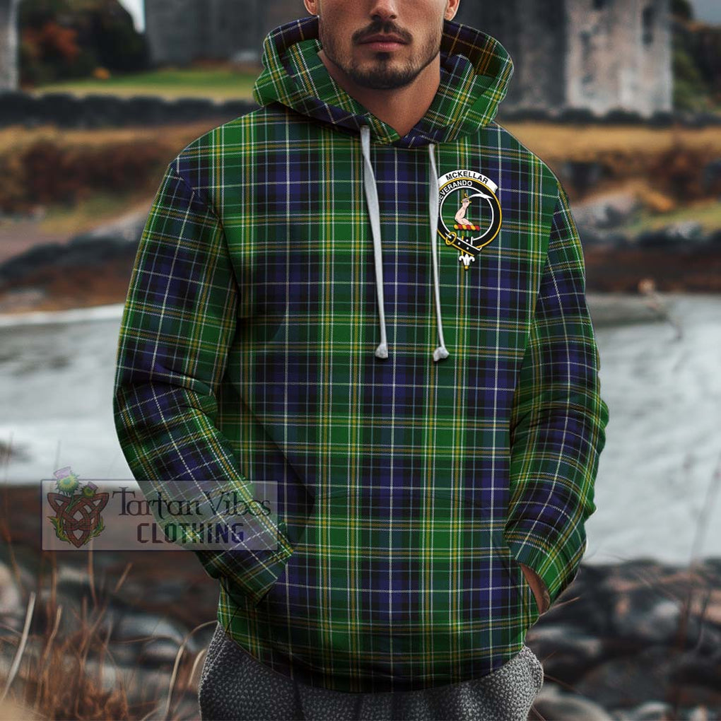 McKellar Tartan Cotton Hoodie with Family Crest Pullover Hoodie XS - Tartan Vibes Clothing