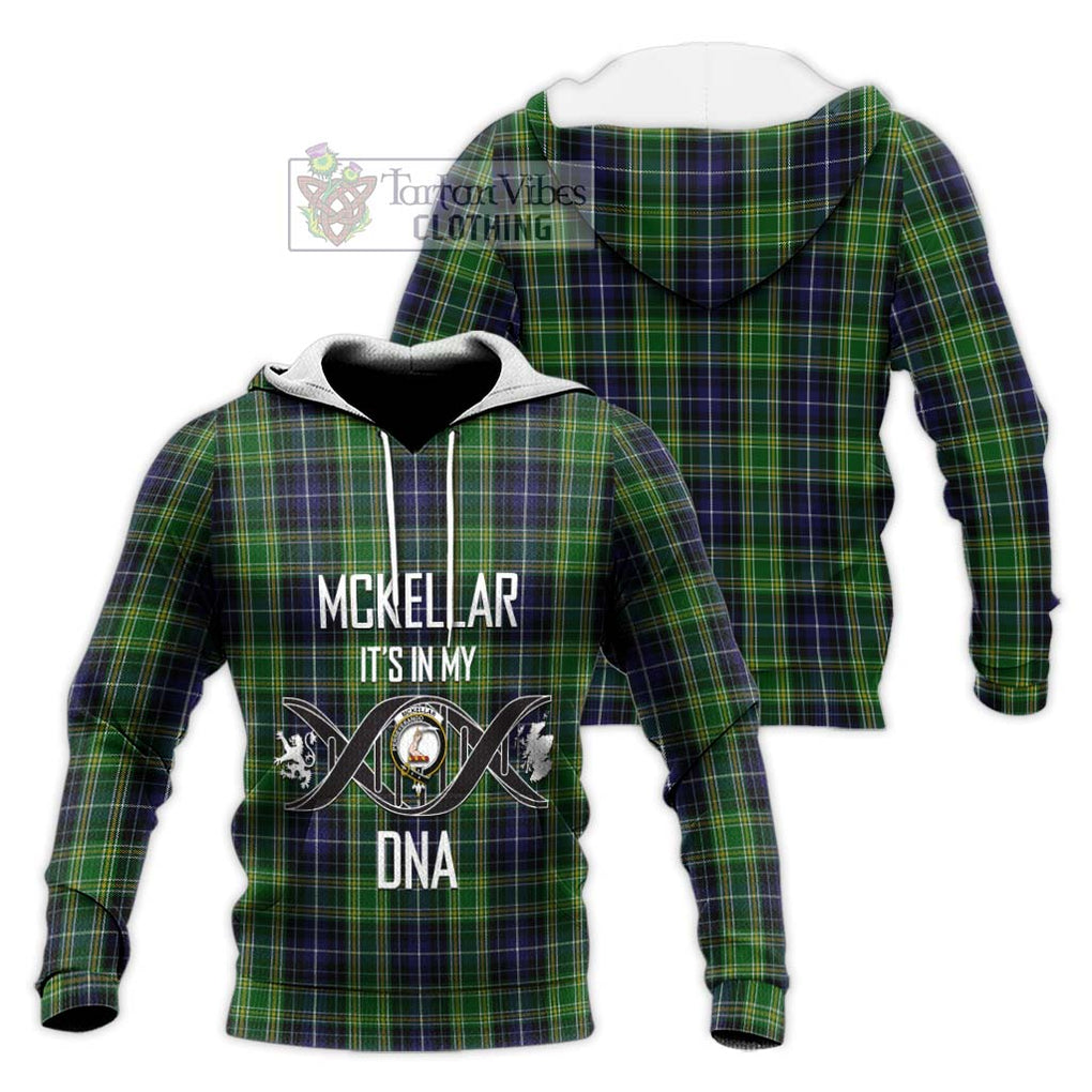 McKellar Tartan Knitted Hoodie with Family Crest DNA In Me Style Unisex Knitted Pullover Hoodie - Tartanvibesclothing Shop