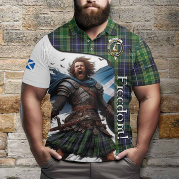 Tartan Vibes Clothing McKellar Crest Tartan Polo Shirt Inspired by the Freedom of Scottish Warrior