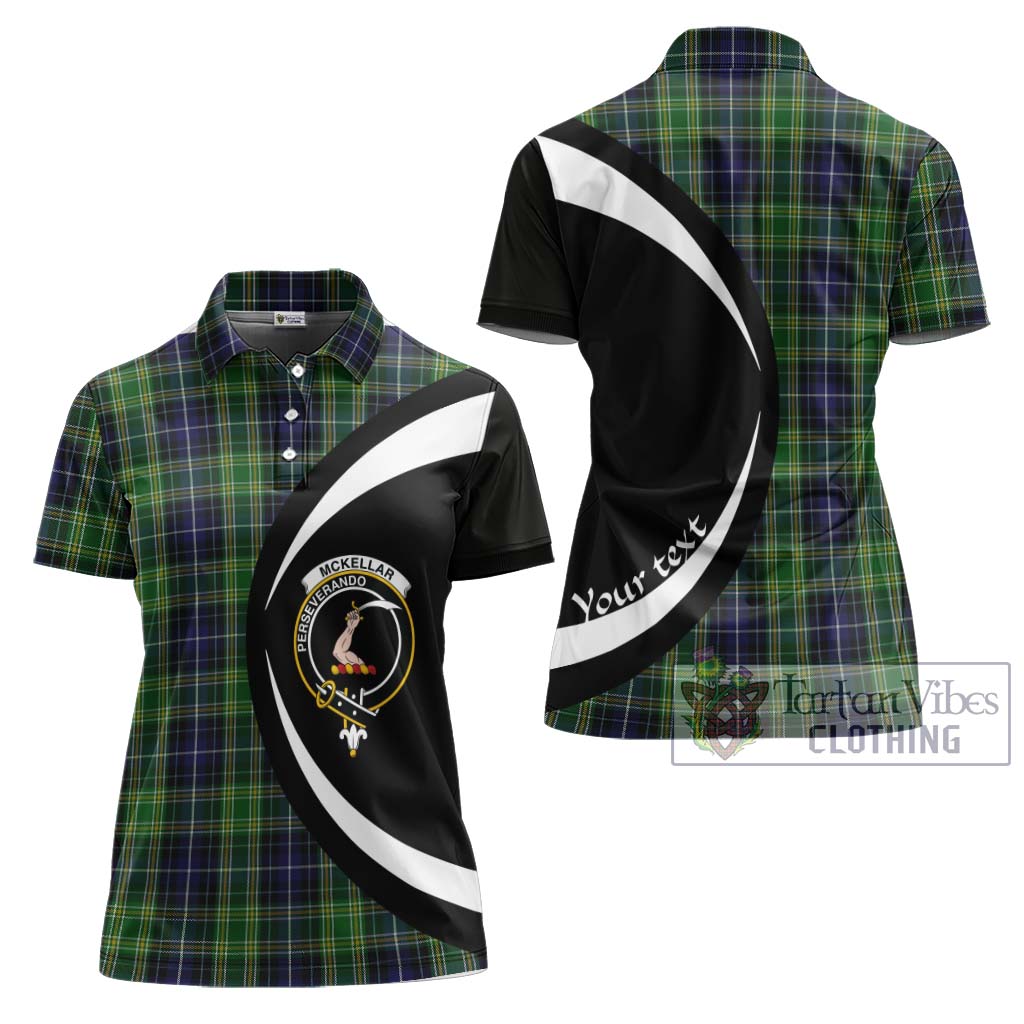 McKellar Tartan Women's Polo Shirt with Family Crest Circle Style Women - Tartan Vibes Clothing