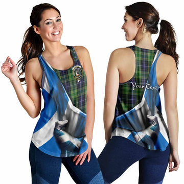 Tartan Vibes Clothing McKellar Tartan Women's Racerback Tanks with Family Crest Scotland Patriotic Style