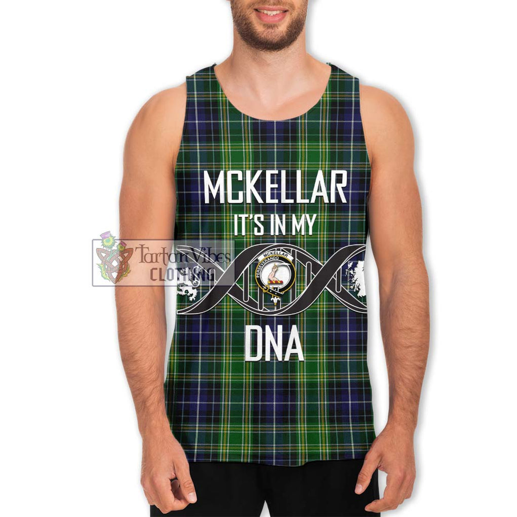 McKellar Tartan Men's Tank Top with Family Crest DNA In Me Style Men - Tartanvibesclothing Shop