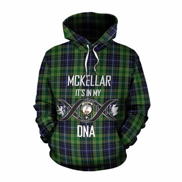 Tartan Vibes Clothing McKellar Tartan Cotton Hoodie with Family Crest DNA In Me Style