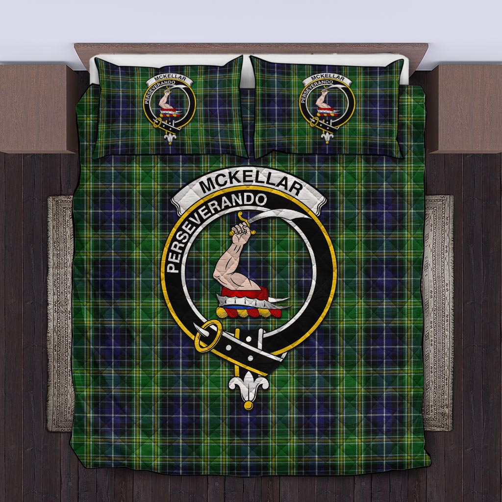 McKellar Tartan Quilt Bed Set with Family Crest Twin - Tartan Vibes Clothing