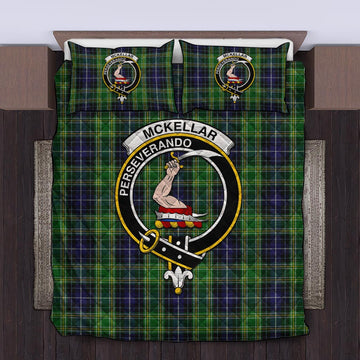 McKellar Tartan Quilt Bed Set with Family Crest