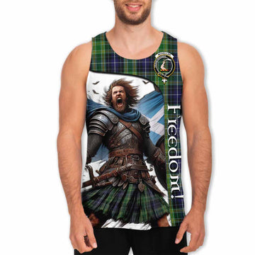 Tartan Vibes Clothing McKellar Crest Tartan Men's Tank Top Inspired by the Freedom of Scottish Warrior