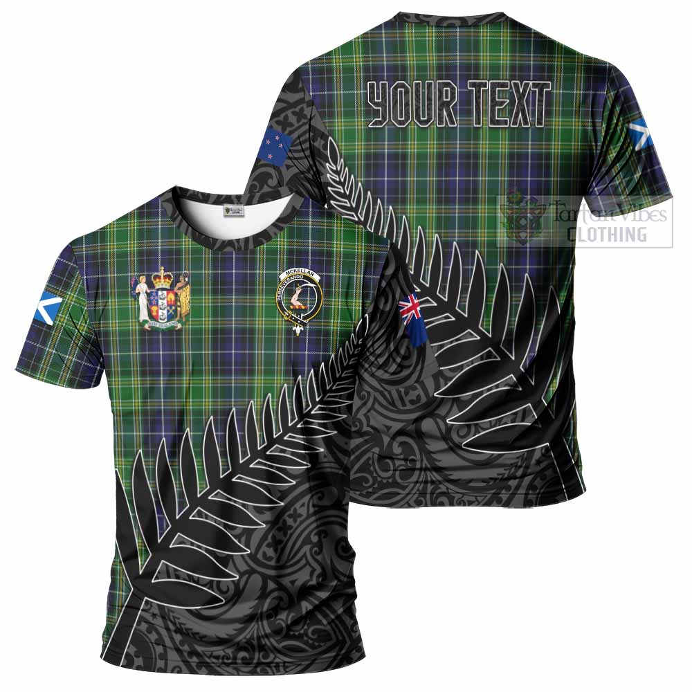 Tartan Vibes Clothing McKellar Crest Tartan T-Shirt with New Zealand Silver Fern Half Style