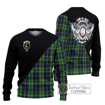 McKellar Tartan Knitted Sweater with Family Crest and Military Logo Style Unisex - Tartanvibesclothing Shop
