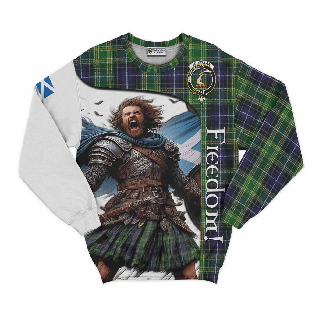 Tartan Vibes Clothing McKellar Crest Tartan Sweatshirt Inspired by the Freedom of Scottish Warrior