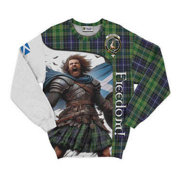 Tartan Vibes Clothing McKellar Crest Tartan Sweatshirt Inspired by the Freedom of Scottish Warrior