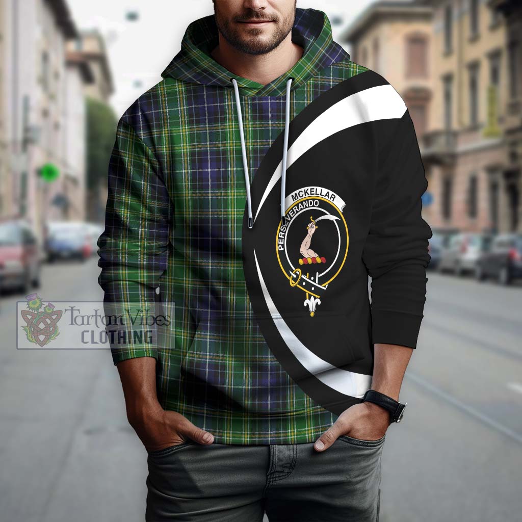 McKellar Tartan Hoodie with Family Crest Circle Style Zip Hoodie - Tartan Vibes Clothing