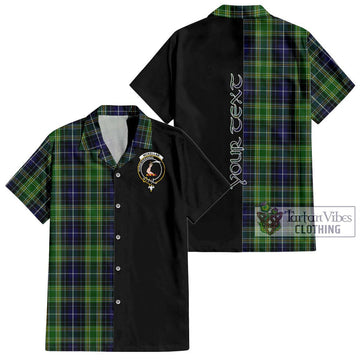 McKellar Tartan Short Sleeve Button Shirt with Family Crest and Half Of Me Style Kid - Tartanvibesclothing Shop