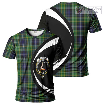 Tartan Vibes Clothing McKellar Tartan T-Shirt with Family Crest Circle Style