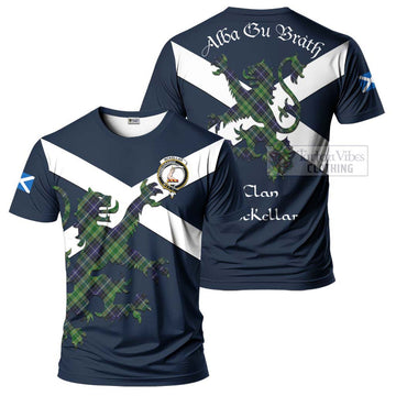 Tartan Vibes Clothing McKellar Tartan Lion Rampant T-Shirt – Proudly Display Your Heritage with Alba Gu Brath and Clan Name