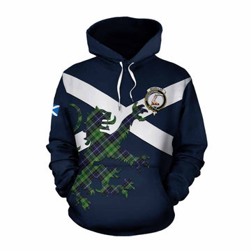 Tartan Vibes Clothing McKellar Tartan Lion Rampant Cotton Hoodie Proudly Display Your Heritage with Alba Gu Brath and Clan Name