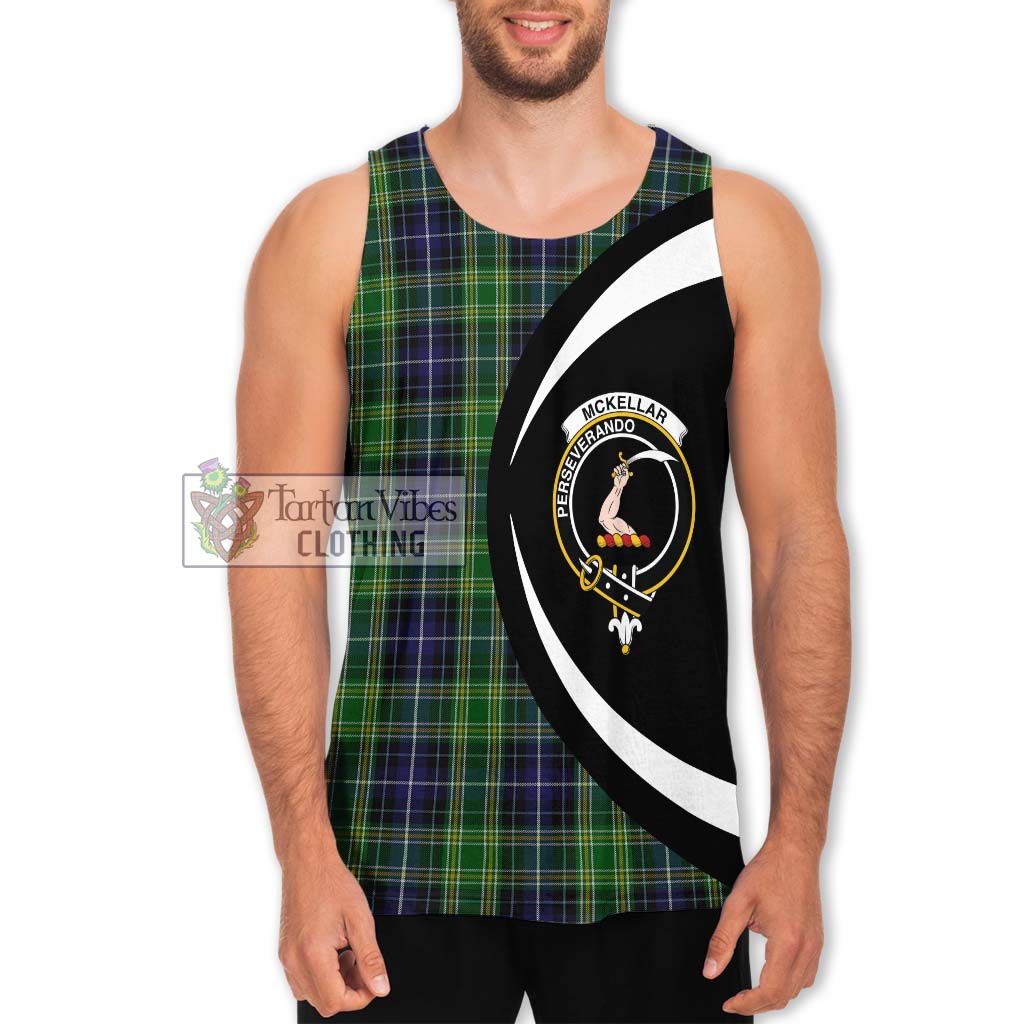 McKellar Tartan Men's Tank Top with Family Crest Circle Style Men - Tartan Vibes Clothing