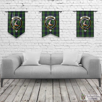 Tartan Vibes Clothing McKellar Tartan Gonfalon, Tartan Banner with Family Crest