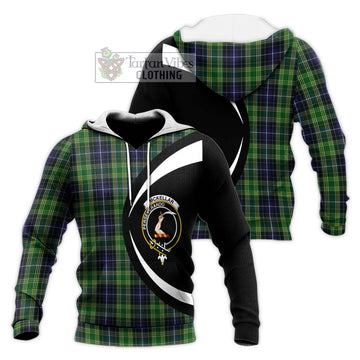 McKellar Tartan Knitted Hoodie with Family Crest Circle Style Unisex Knitted Pullover Hoodie - Tartan Vibes Clothing
