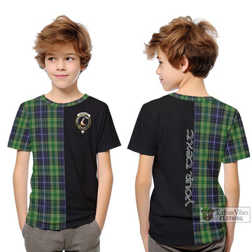 McKellar Tartan Kid T-Shirt with Family Crest and Half Of Me Style Youth XL Size14 - Tartanvibesclothing Shop