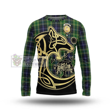 McKellar Tartan Long Sleeve T-Shirt with Family Crest Celtic Wolf Style Unisex - Tartan Vibes Clothing