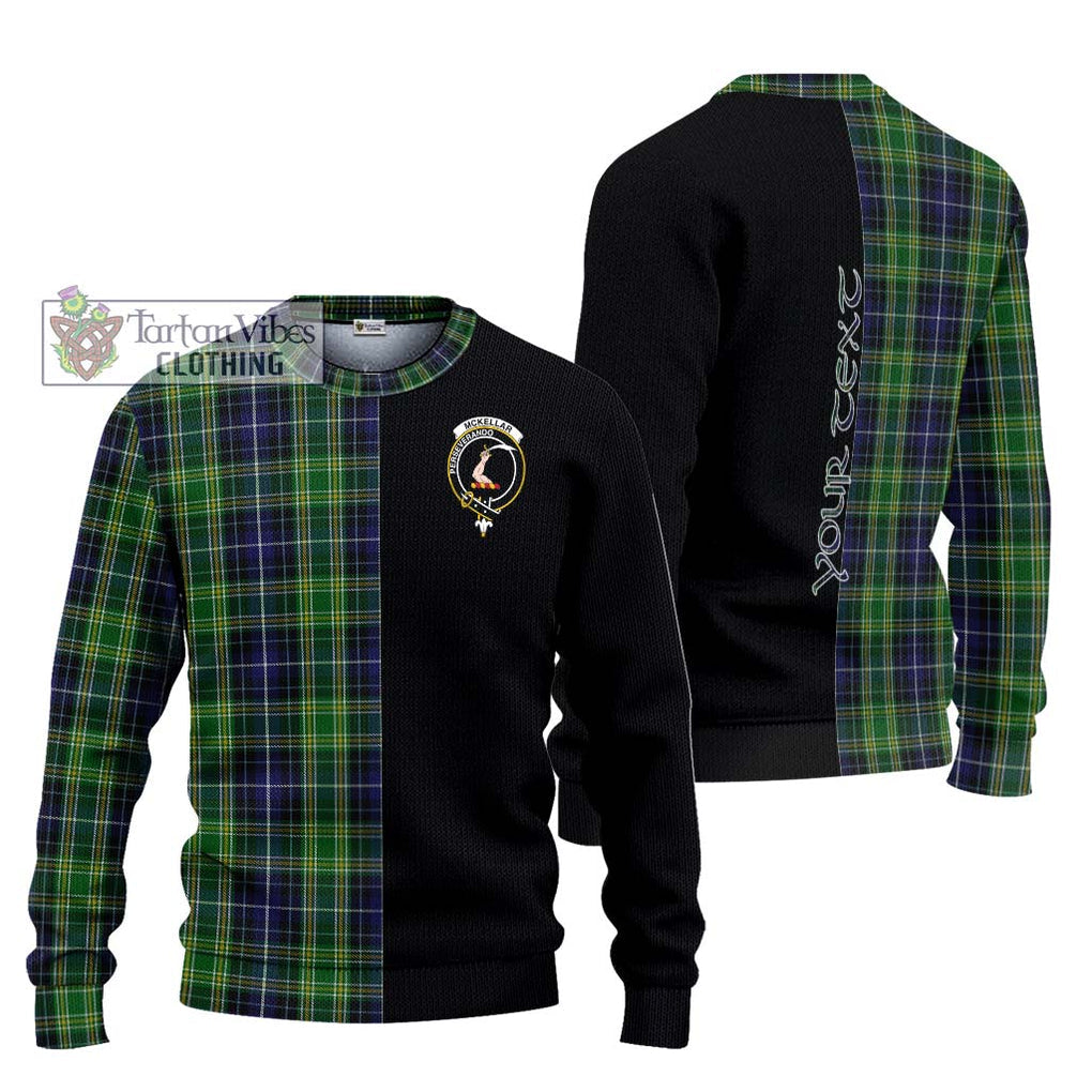 McKellar Tartan Knitted Sweater with Family Crest and Half Of Me Style Unisex - Tartanvibesclothing Shop
