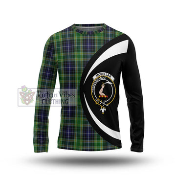McKellar Tartan Long Sleeve T-Shirt with Family Crest Circle Style Unisex - Tartan Vibes Clothing