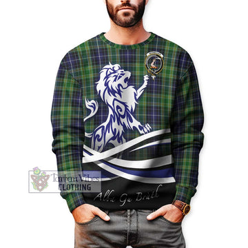 McKellar Tartan Sweatshirt with Alba Gu Brath Regal Lion Emblem Unisex - Tartanvibesclothing Shop