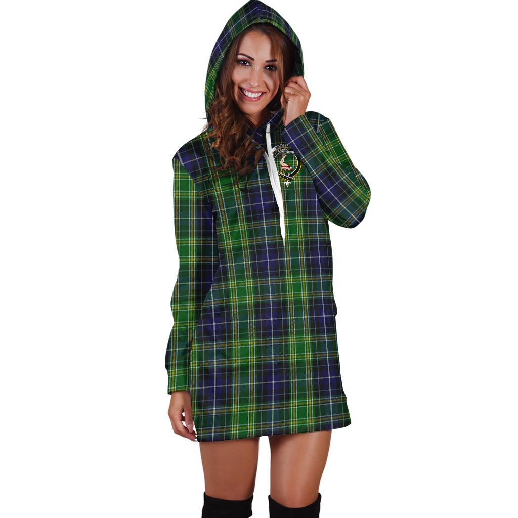 McKellar Tartan Hoodie Dress with Family Crest - Tartan Vibes Clothing