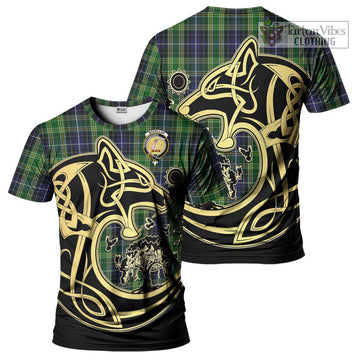 McKellar Tartan T-Shirt with Family Crest Celtic Wolf Style Kid's Shirt - Tartan Vibes Clothing
