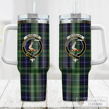 Tartan Vibes Clothing McKellar Tartan and Family Crest Tumbler with Handle