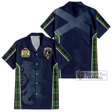 McKellar Tartan Short Sleeve Button Shirt with Family Crest and Lion Rampant Vibes Sport Style Kid - Tartan Vibes Clothing