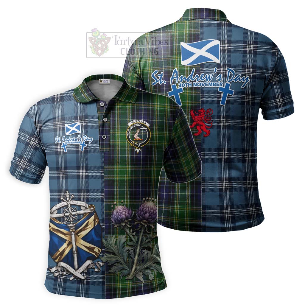 Tartan Vibes Clothing McKellar Tartan Polo Shirt Happy St. Andrew's Day Half Tartan Style