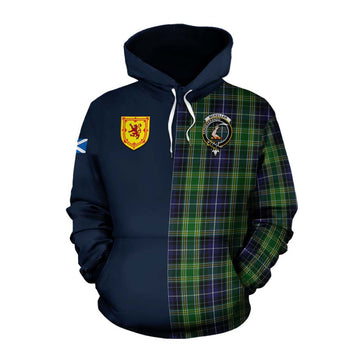 Tartan Vibes Clothing McKellar Tartan Cotton Hoodie Alba with Scottish Lion Royal Arm Half Style