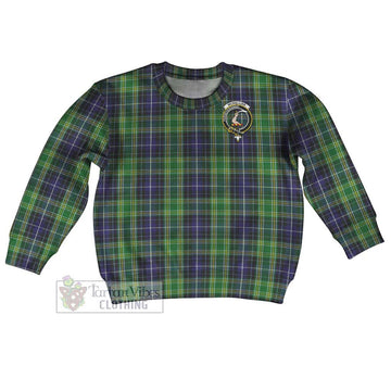 Tartan Vibes Clothing McKellar Tartan Kid Ugly Sweater with Family Crest