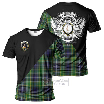 McKellar Tartan T-Shirt with Family Crest and Military Logo Style Kid's Shirt - Tartanvibesclothing Shop