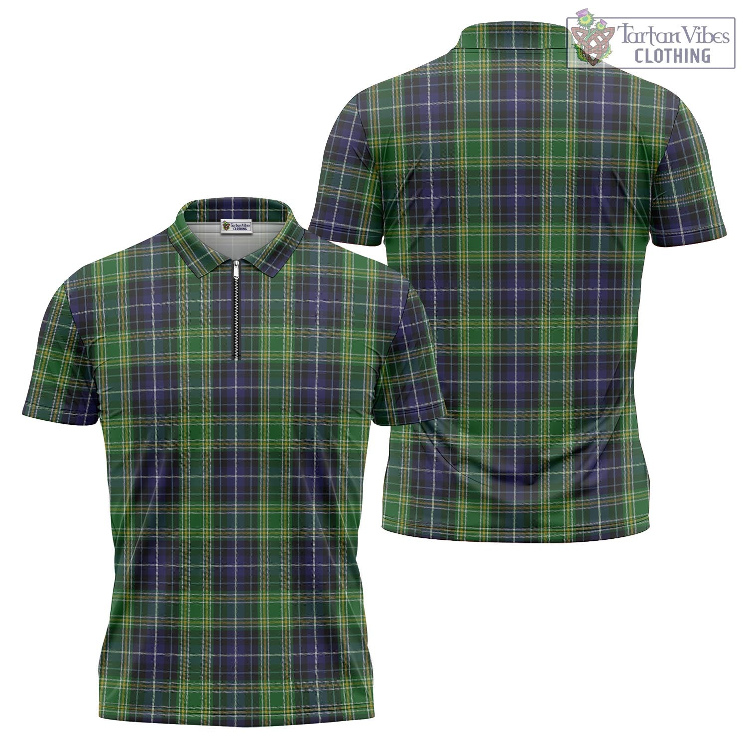 Tartan Vibes Clothing McKellar Tartan Zipper Polo Shirt