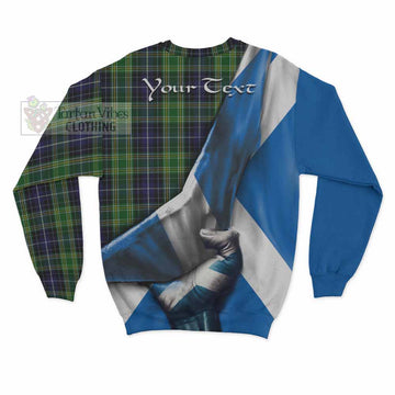 Tartan Vibes Clothing McKellar Tartan Sweatshirt with Family Crest Scotland Patriotic Style