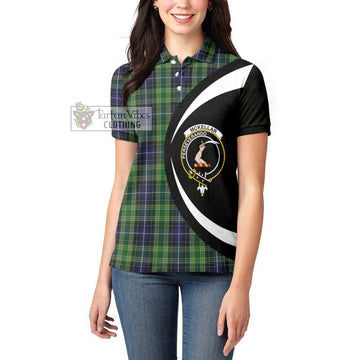 McKellar Tartan Women's Polo Shirt with Family Crest Circle Style - Tartan Vibes Clothing
