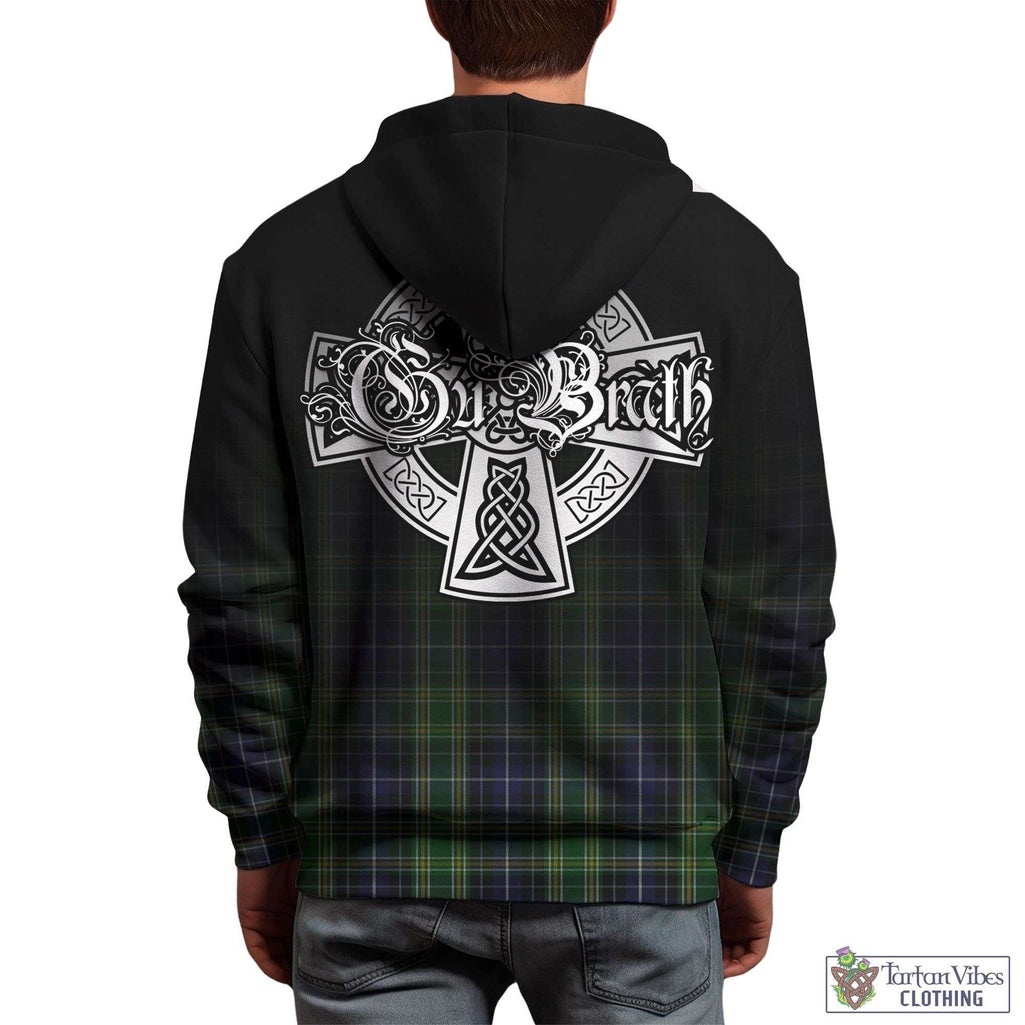 Tartan Vibes Clothing McKellar Tartan Hoodie Featuring Alba Gu Brath Family Crest Celtic Inspired
