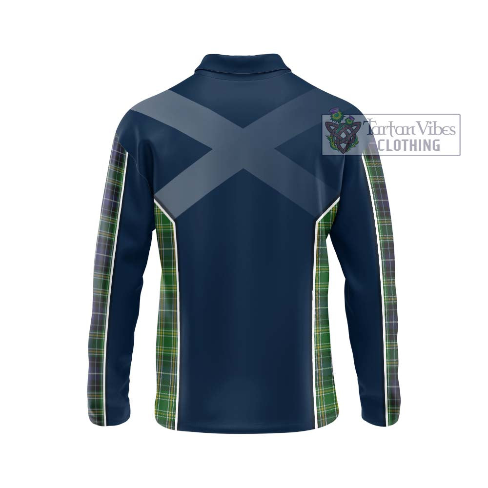 McKellar Tartan Long Sleeve Polo Shirt with Family Crest and Lion Rampant Vibes Sport Style - Tartan Vibes Clothing