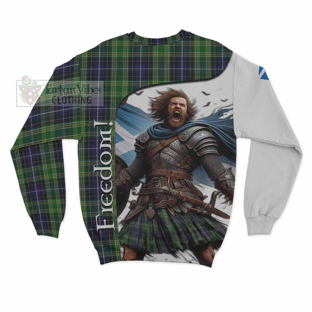 Tartan Vibes Clothing McKellar Crest Tartan Sweatshirt Inspired by the Freedom of Scottish Warrior