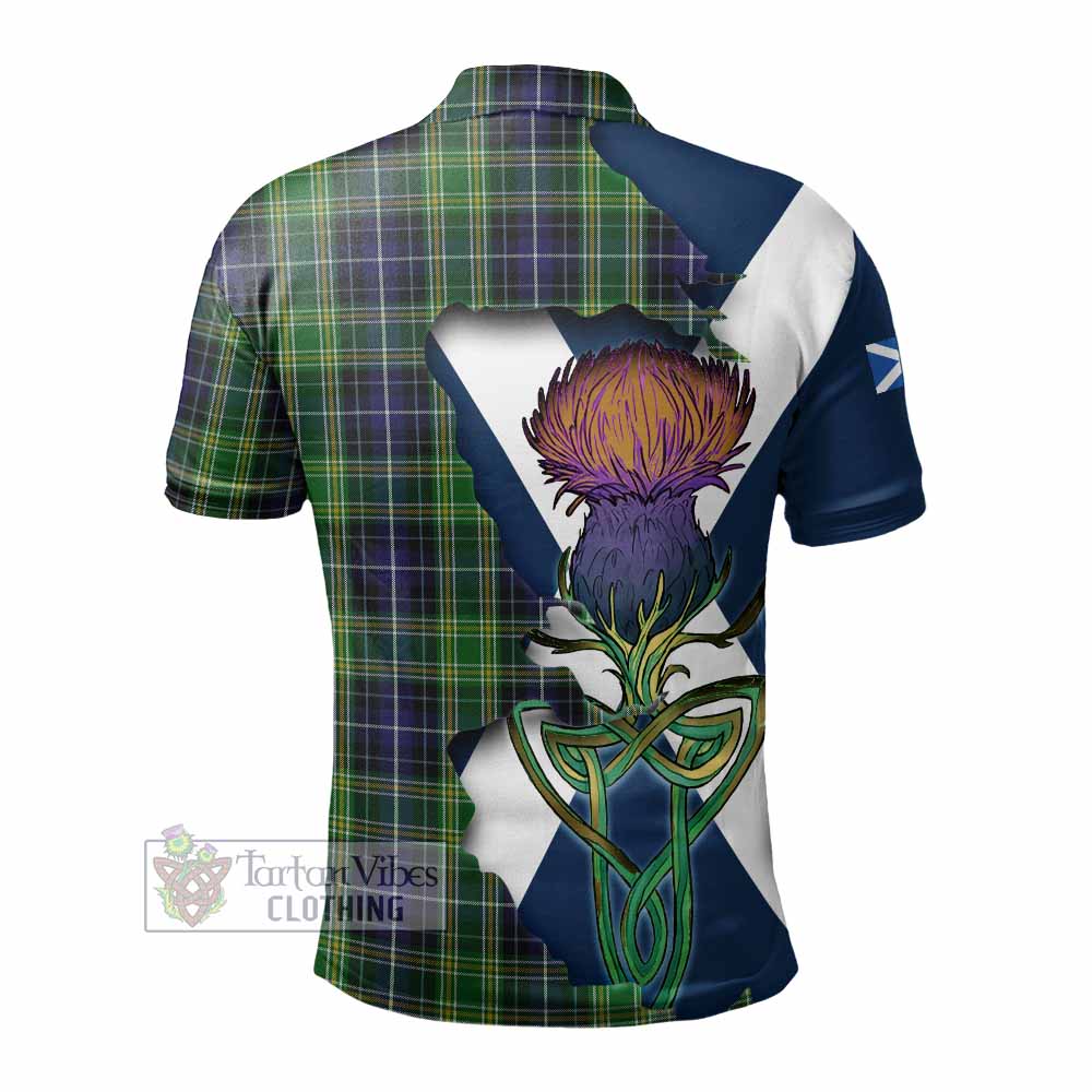 Tartan Vibes Clothing McKellar Tartan Family Crest Polo Shirt Scottish Thistle Celtic Inspired