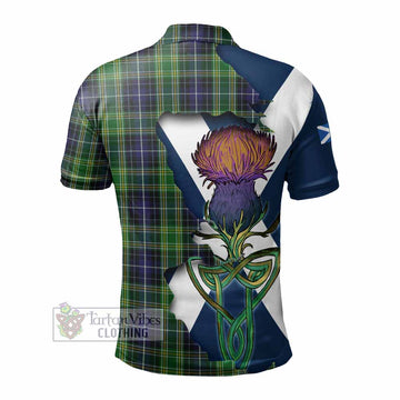 Tartan Vibes Clothing McKellar Tartan Family Crest Polo Shirt Scottish Thistle Celtic Inspired