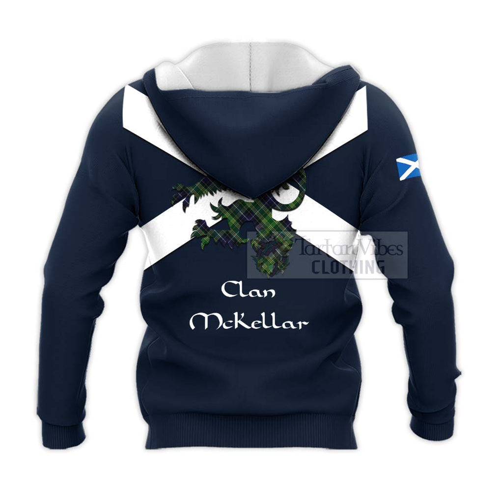 Tartan Vibes Clothing McKellar Tartan Lion Rampant Knitted Hoodie – Proudly Display Your Heritage with Alba Gu Brath and Clan Name
