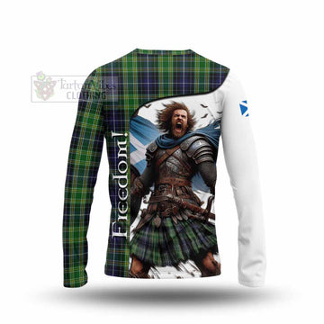 Tartan Vibes Clothing McKellar Crest Tartan Long Sleeve T-Shirt Inspired by the Freedom of Scottish Warrior